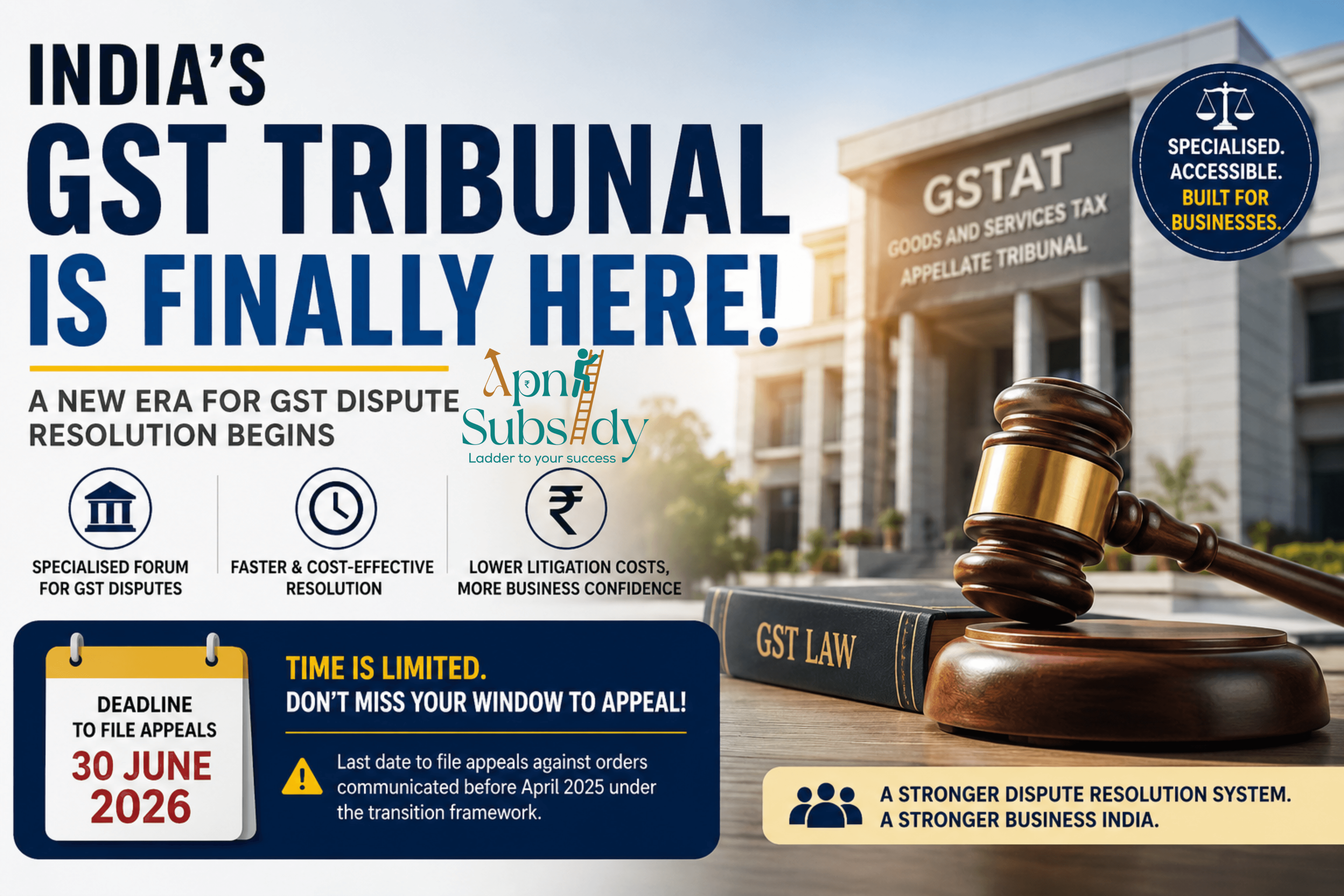 India's GST Tribunal Is Finally Here — But Thousands of Businesses May Miss the Deadline That Matters